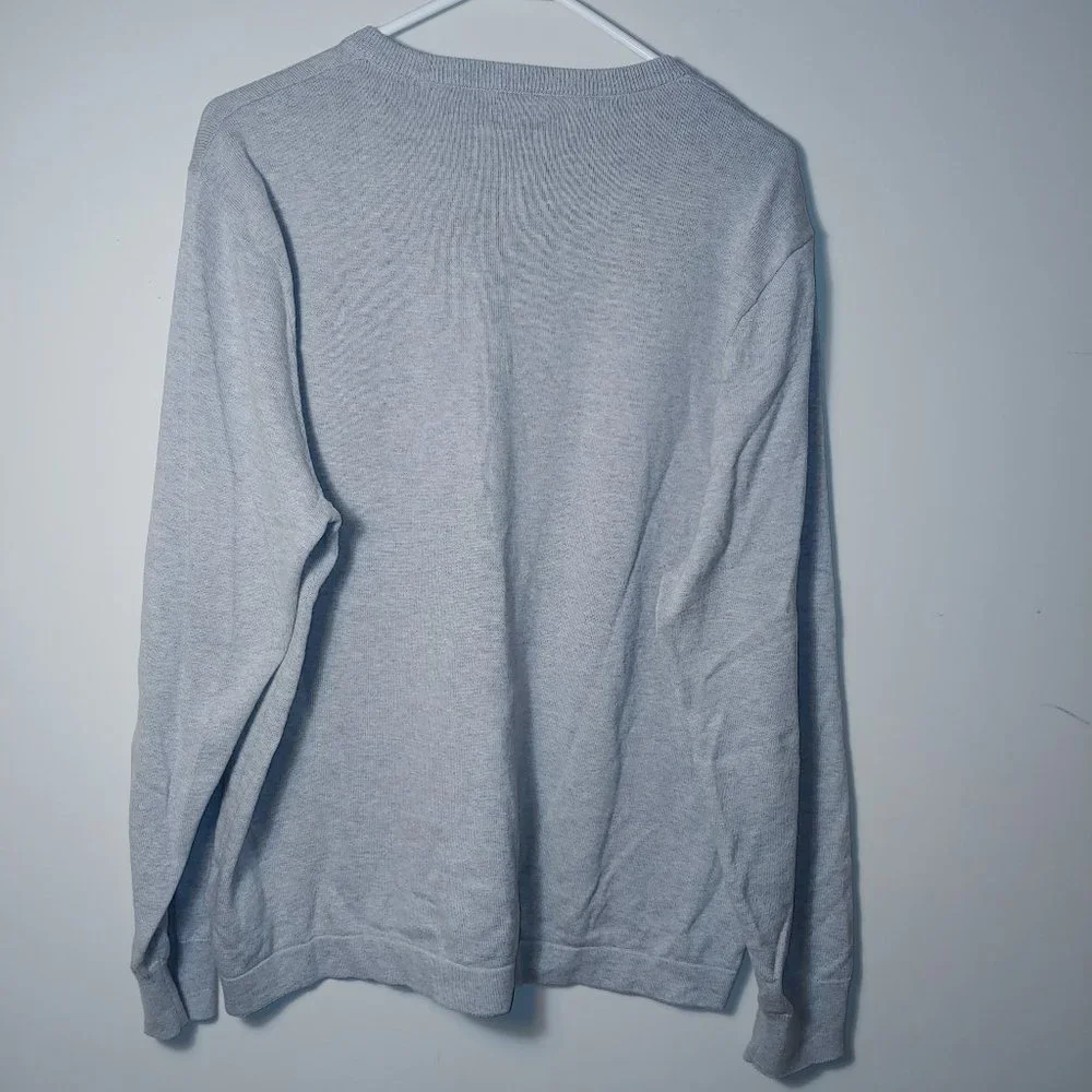 J. Crew Factory Re-Imagined 100% Cotton Crewneck Sweater Tee Size XL Light Grey